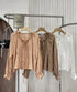 MATINEE Frill Lace Tie Button Down Tops